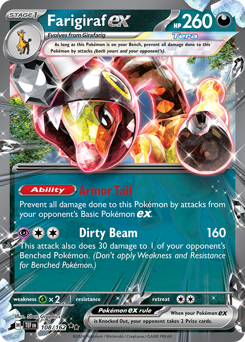 Pokemon Temporal Forces Farigiraf ex - 108