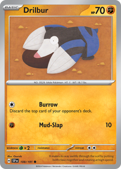 Pokemon Surging Sparks Drilbur - 108