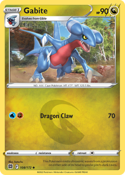 Pokemon Brilliant Stars Gabite - 108