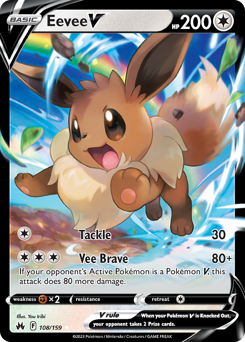 Pokemon Crown Zenith Eevee V - 108
