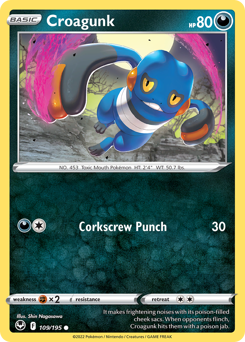 Pokemon Silver Tempest Croagunk - 109