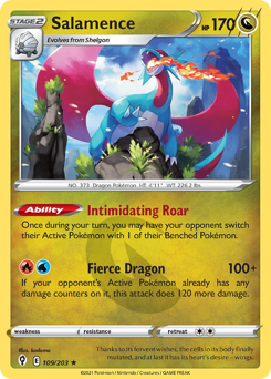Pokemon Evolving Skies Salamence - 109