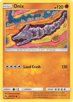 Pokemon Lost Thunder Onix - 109