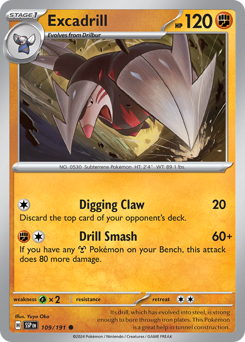 Pokemon Surging Sparks Excadrill - 109