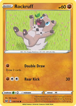 Pokemon Lost Origin Rockruff - 109