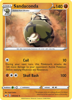 Pokemon Sword & Shield Sandaconda - 109