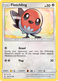 Pokemon Guardians Rising Fletchling - 109