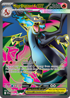 Pokemon Phantasmal Flames Mega Charizard X ex - 109