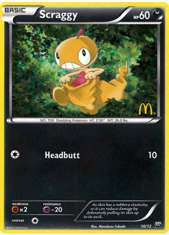 Pokemon McDonald's Collection 2012 Scraggy - 10