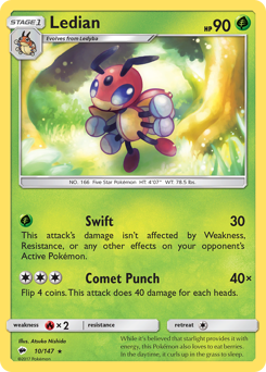 Pokemon Burning Shadows Ledian - 10