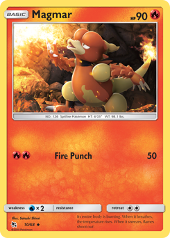Pokemon Hidden Fates Magmar - 10