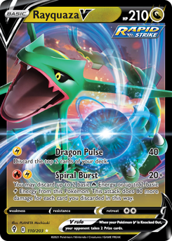 Pokemon Evolving Skies Rayquaza V - 110
