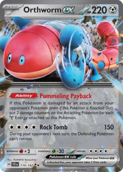 Pokemon Stellar Crown Orthworm ex - 110