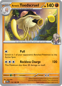 Pokemon Destined Rivals Arven's Toedscruel - 110