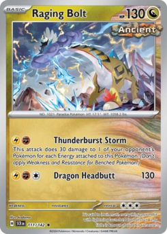 Pokemon Stellar Crown Raging Bolt - 111