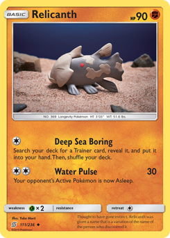 Pokemon Unified Minds Relicanth - 111