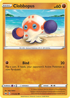 Pokemon Sword & Shield Clobbopus - 111