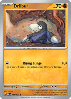 Pokemon Obsidian Flames Drilbur - 111
