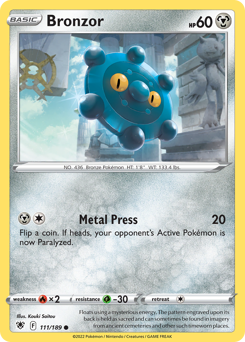 Pokemon Astral Radiance Bronzor - 111