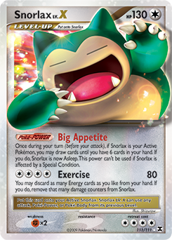 Pokemon Rising Rivals Snorlax LV.X - 111