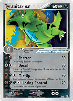 Pokemon Unseen Forces Tyranitar ex - 111