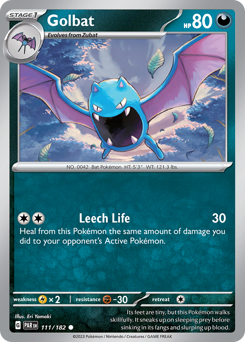 Pokemon Paradox Rift Golbat - 111