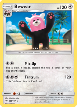 Pokemon Burning Shadows Bewear - 111