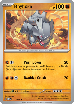 Pokemon 151 Rhyhorn - 111