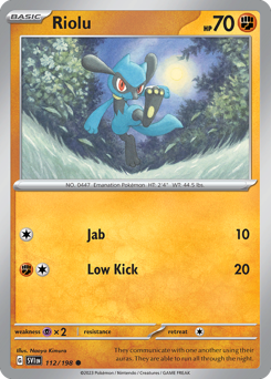 Pokemon Scarlet & Violet Riolu - 112