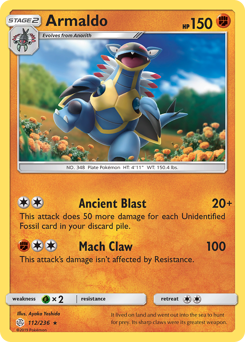 Pokemon Cosmic Eclipse Armaldo - 112