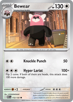Pokemon Mega Evolution Bewear - 112