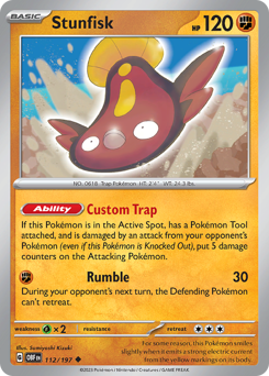 Pokemon Obsidian Flames Stunfisk - 112