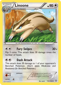 Pokemon Primal Clash Linoone - 112