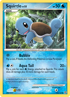 Pokemon Secret Wonders Squirtle - 112