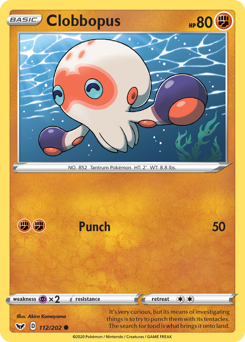 Pokemon Sword & Shield Clobbopus - 112