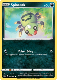Pokemon Lost Origin Spinarak - 112