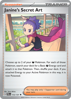 Pokemon Prismatic Evolutions Janine's Secret Art - 112