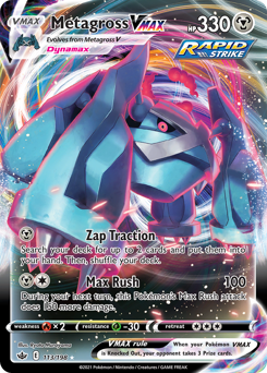 Pokemon Chilling Reign Metagross VMAX - 113
