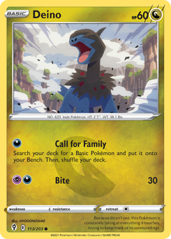 Pokemon Evolving Skies Deino - 113