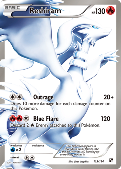 Pokemon Black & White Reshiram - 113