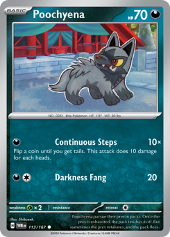 Pokemon Twilight Masquerade Poochyena - 113