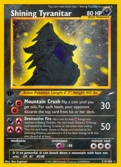 Pokemon Neo Destiny Shining Tyranitar - 113
