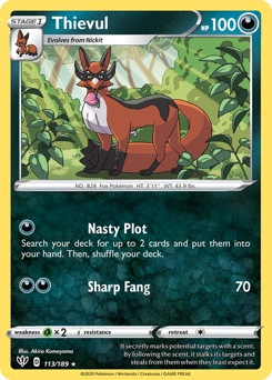 Pokemon Darkness Ablaze Thievul - 113