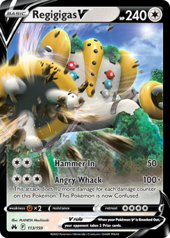 Pokemon Crown Zenith Regigigas V - 113