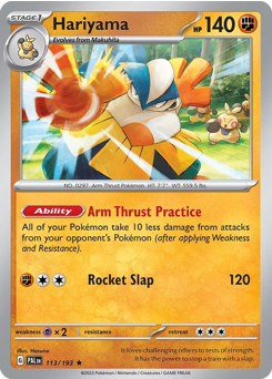 Pokemon Paldea Evolved Hariyama - 113