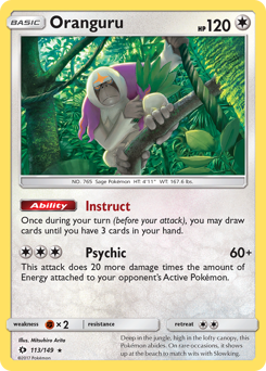 Pokemon Sun & Moon Oranguru - 113