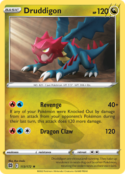 Pokemon Brilliant Stars Druddigon - 113