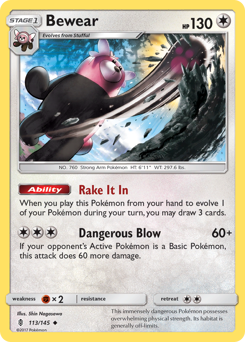 Pokemon Guardians Rising Bewear - 113