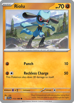 Pokemon Scarlet & Violet Riolu - 113