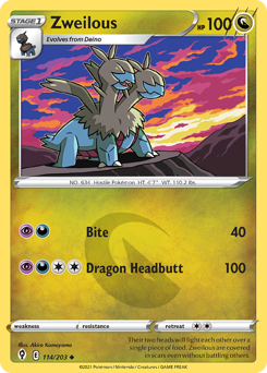 Pokemon Evolving Skies Zweilous - 114